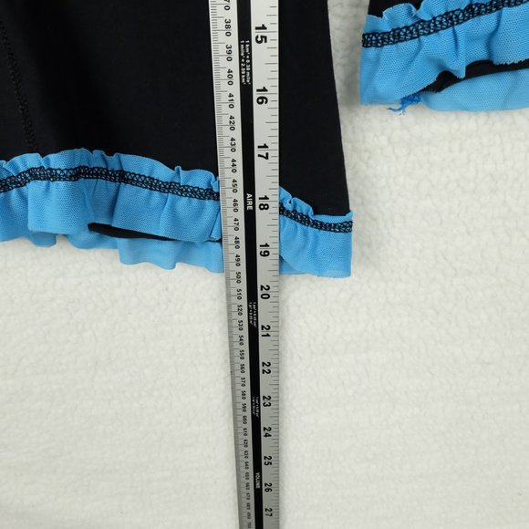 Lululemon Womens Yoga Pants 4 Black Blue Capri Ruffle Athletic Athleisure Casual - Picture 10 of 10